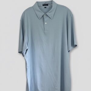 Peter Millar Light Blue Striped Polo Shirt
